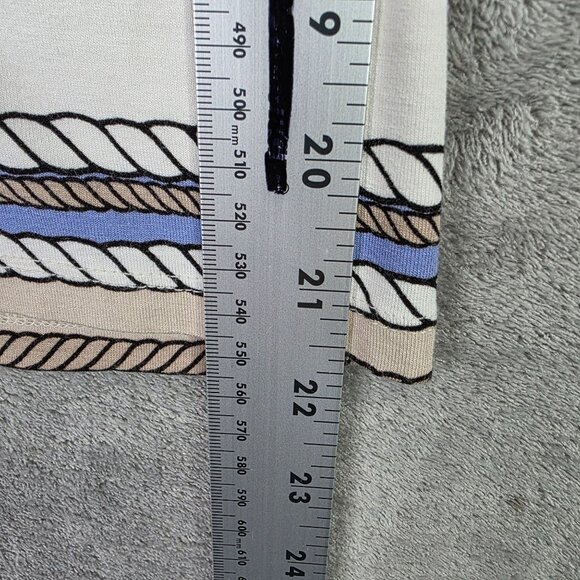 Womens Talbots Petites Nautical Rope Print Top 3/4 Sleeve Rayon Spandex Blend S - Picture 6 of 7